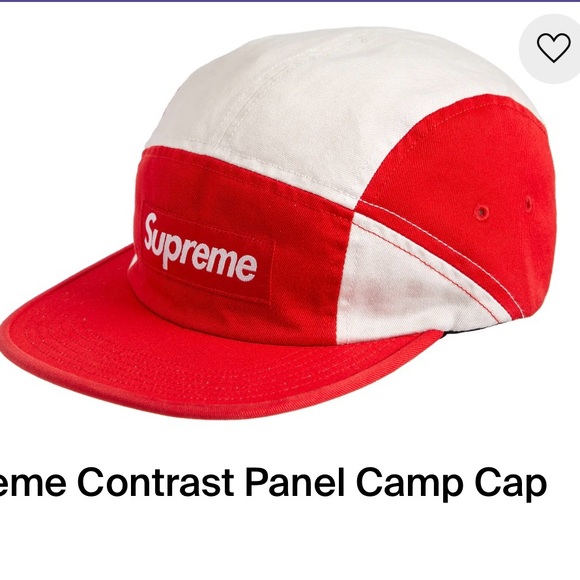 Supreme Panel Camp Hat white/red - Picture 4 of 5